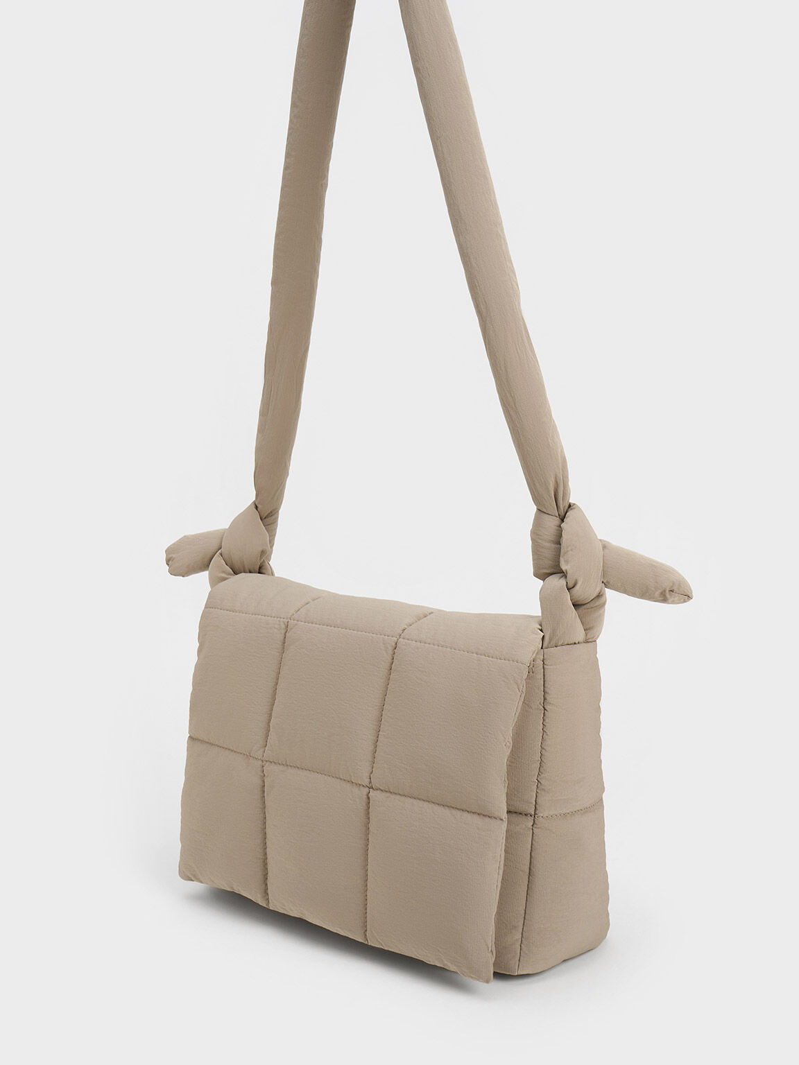 Quilted nylon bag sales
