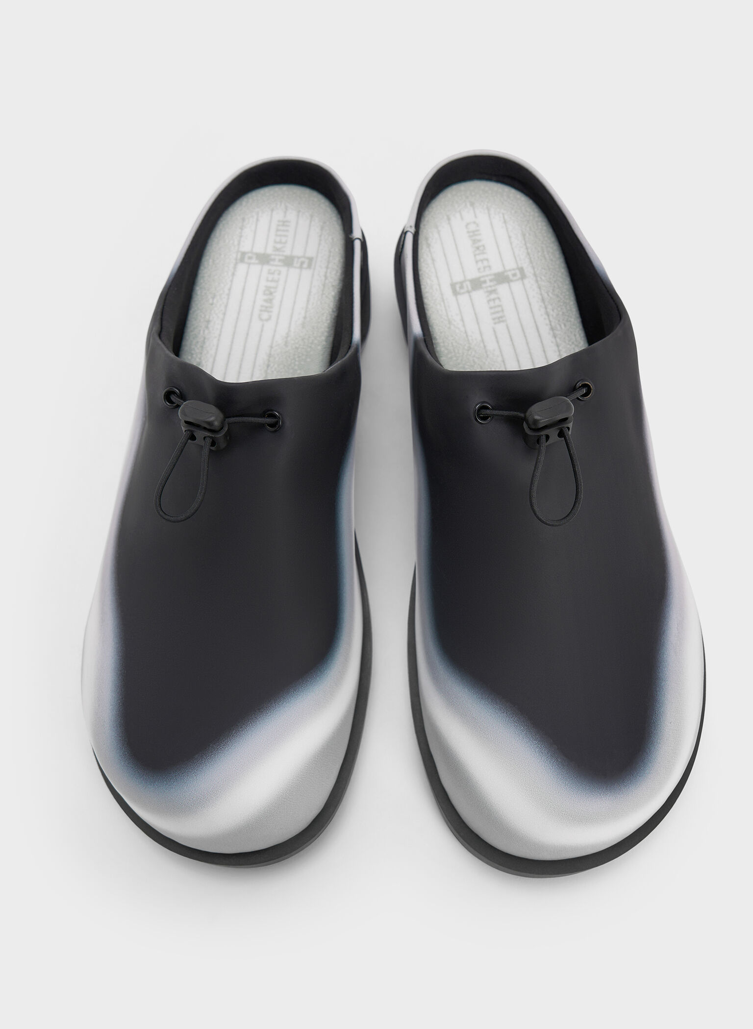 Gradient Wave Slip-On Mules, Black, hi-res