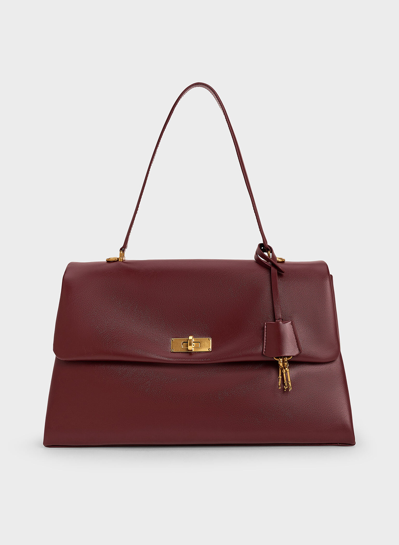 Kerry Top Handle Satchel Bag, Mulberry Plum, hi-res
