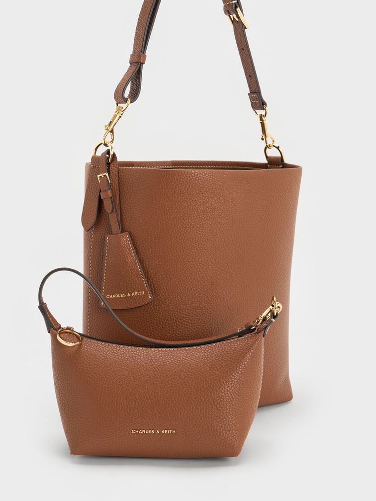 Beryl Bucket Bag, Chocolate, hi-res