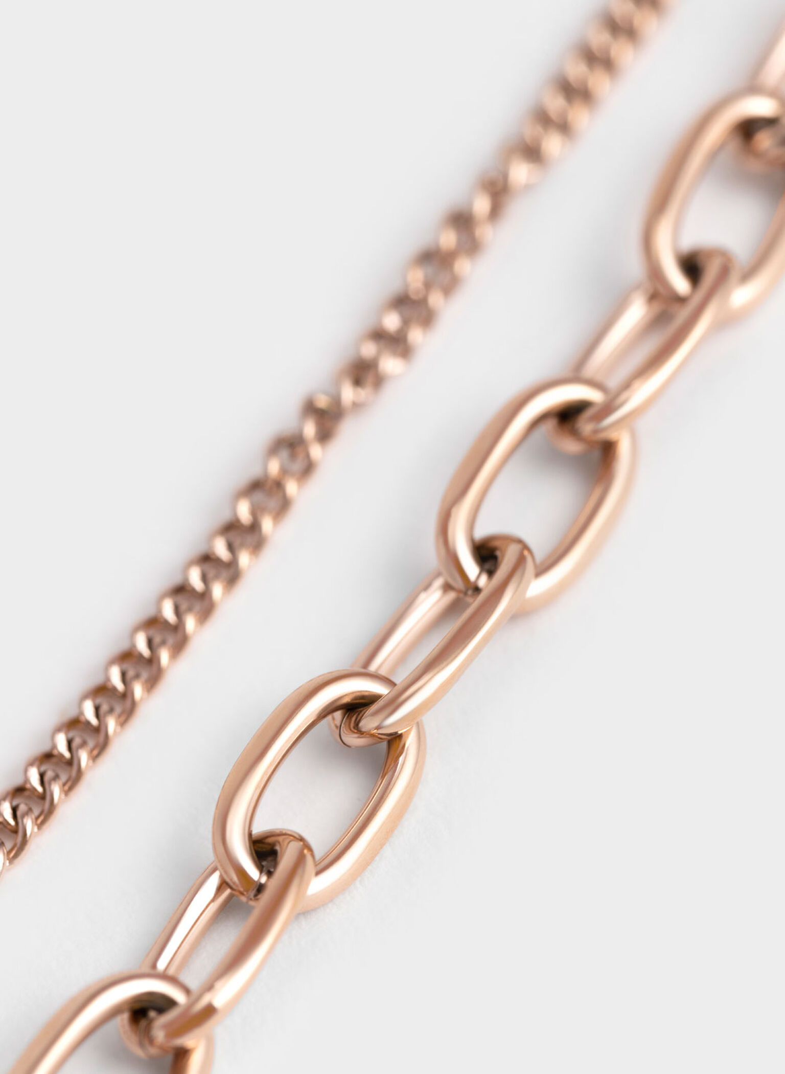 Double Chain Bracelet, Rose Gold, hi-res