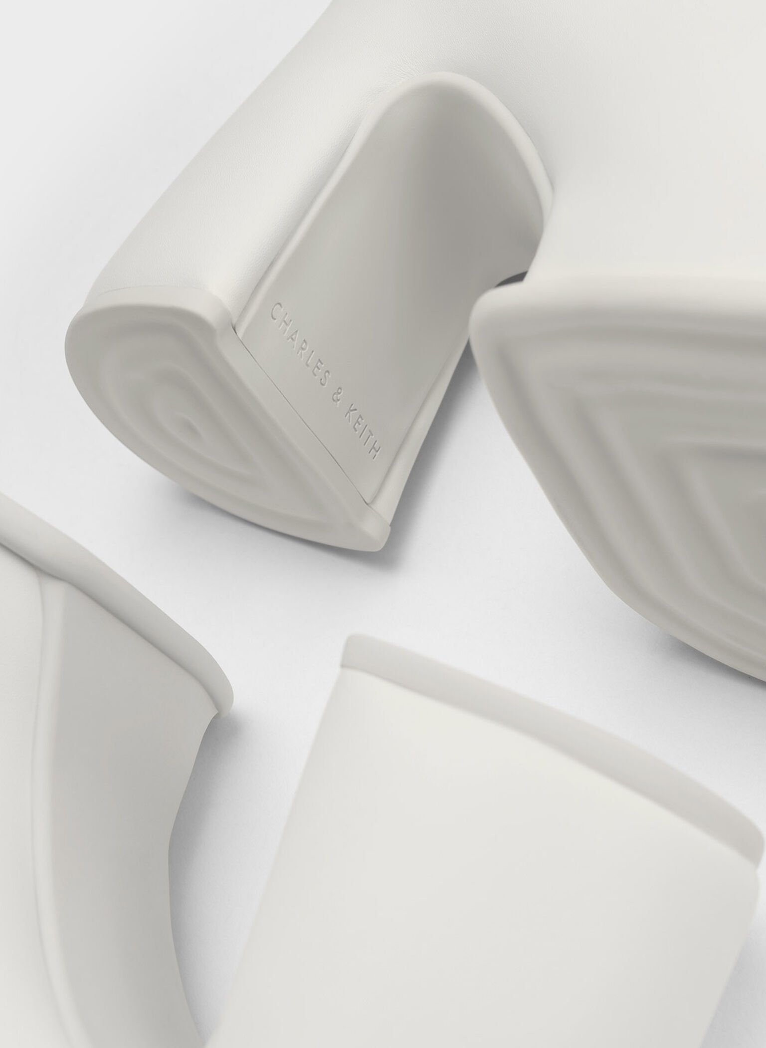 Pixie Platform Mules, White, hi-res