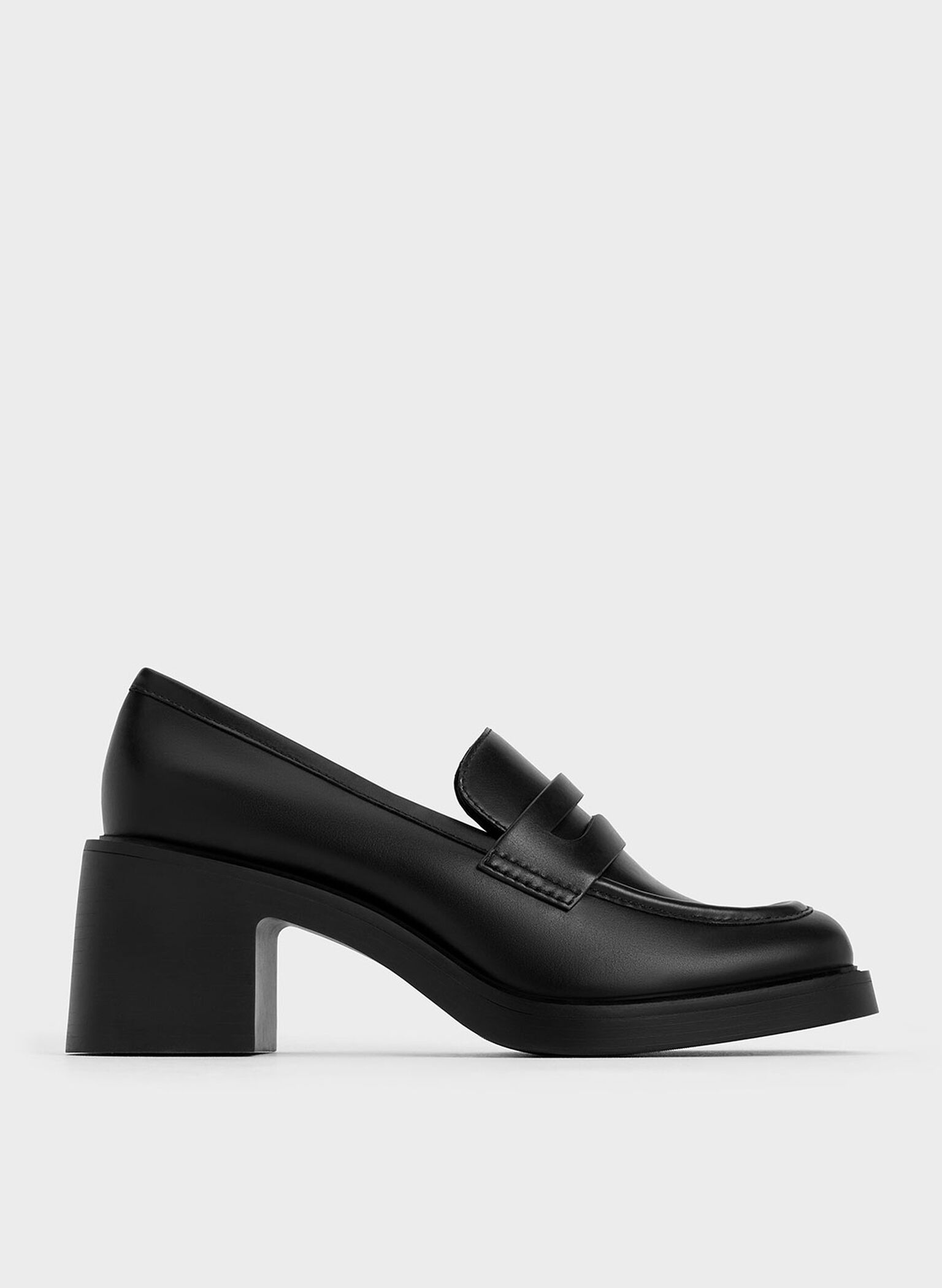 Hester Loafer Pumps, Black, hi-res