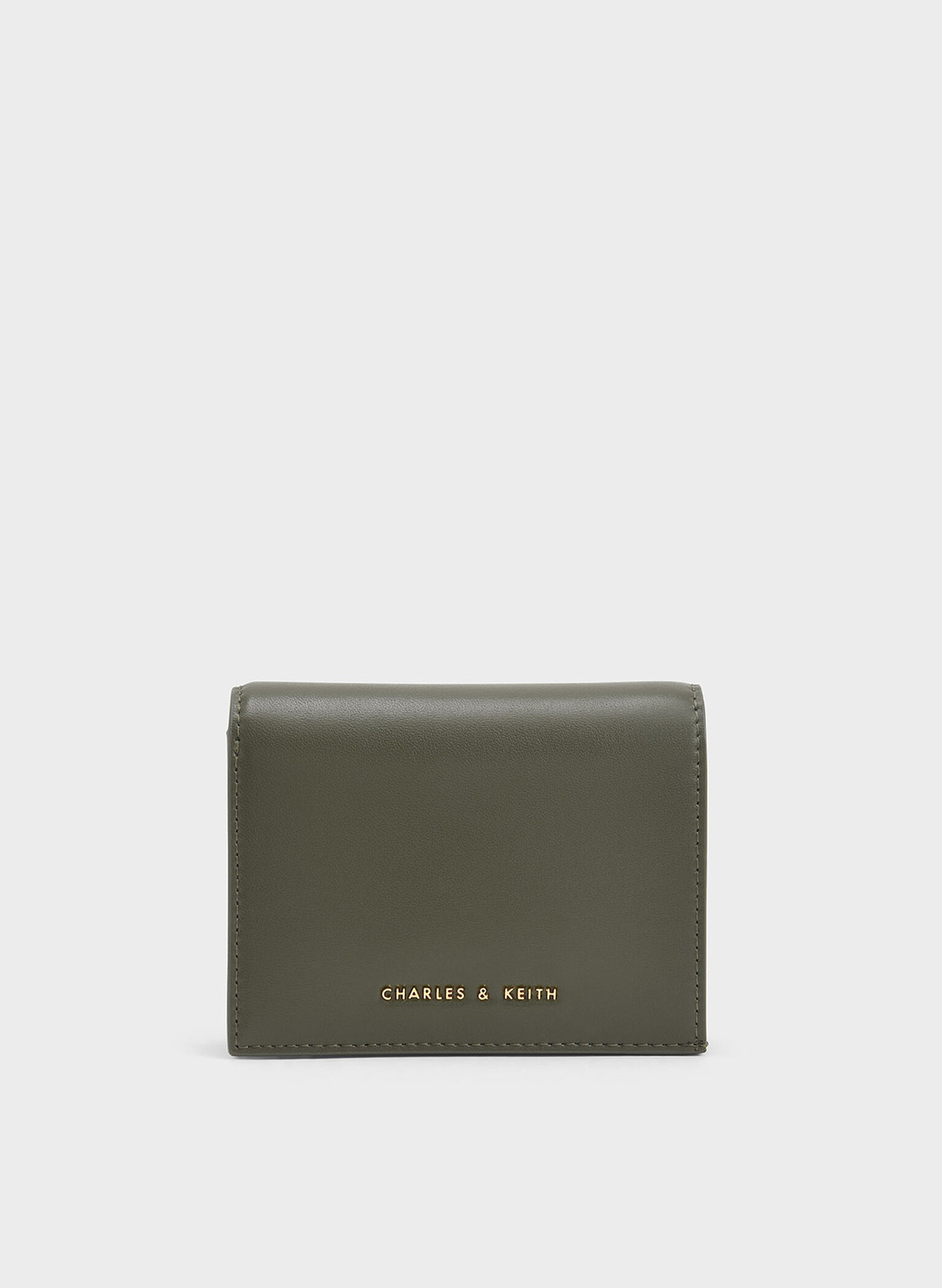 Snap Button Mini Short Wallet, Olive, hi-res