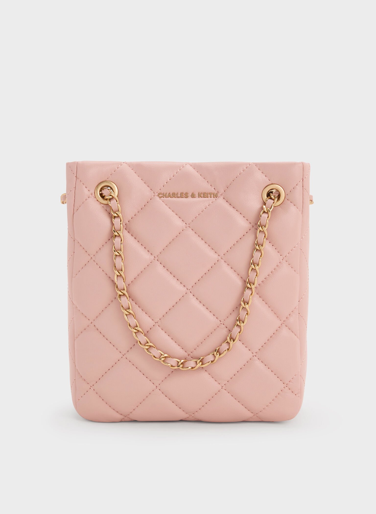 Alva Quilted Braided-Strap Shoulder Bag, Light Pink, hi-res