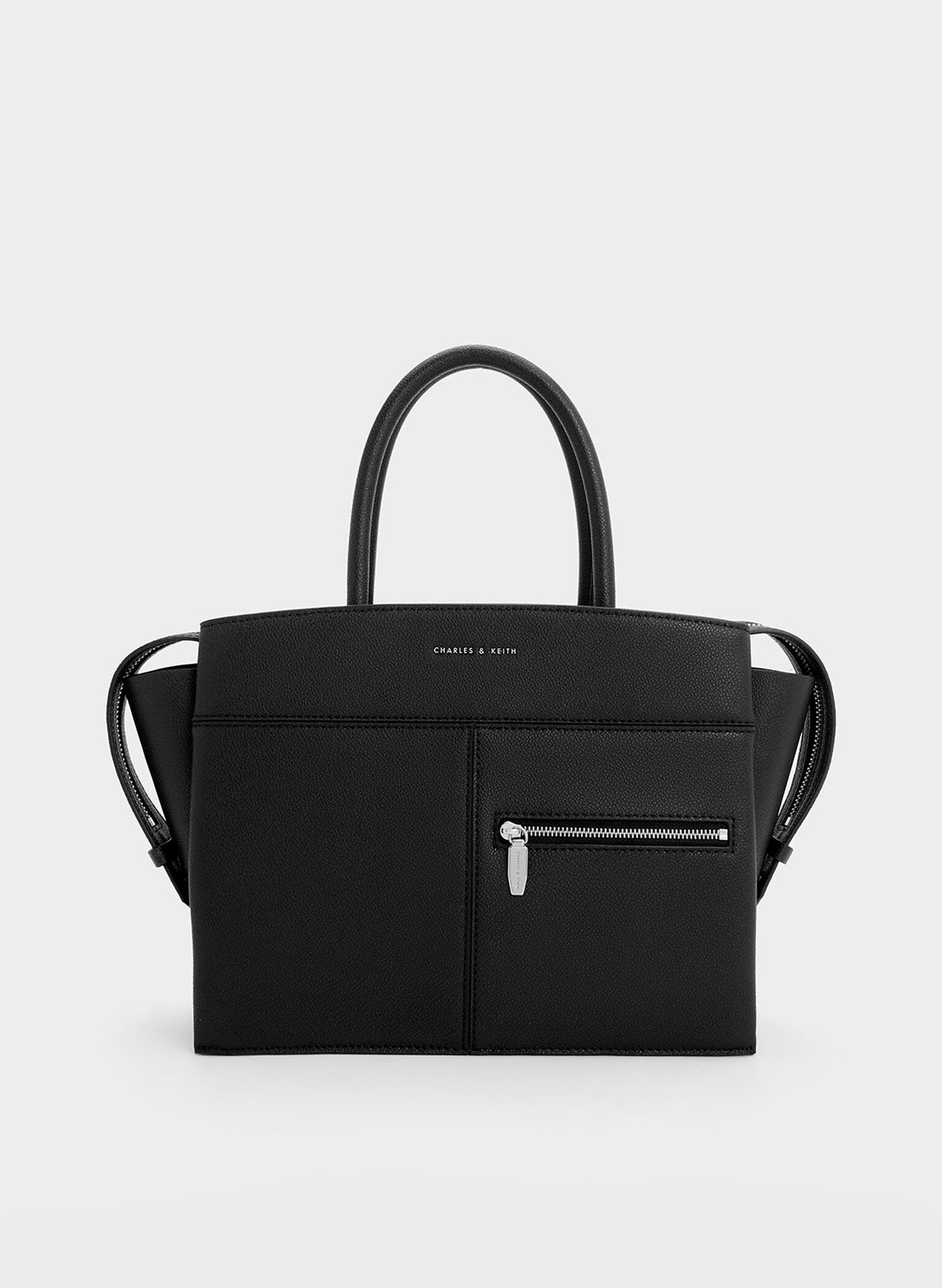 Anwen Trapeze Top Handle Bag, Noir, hi-res