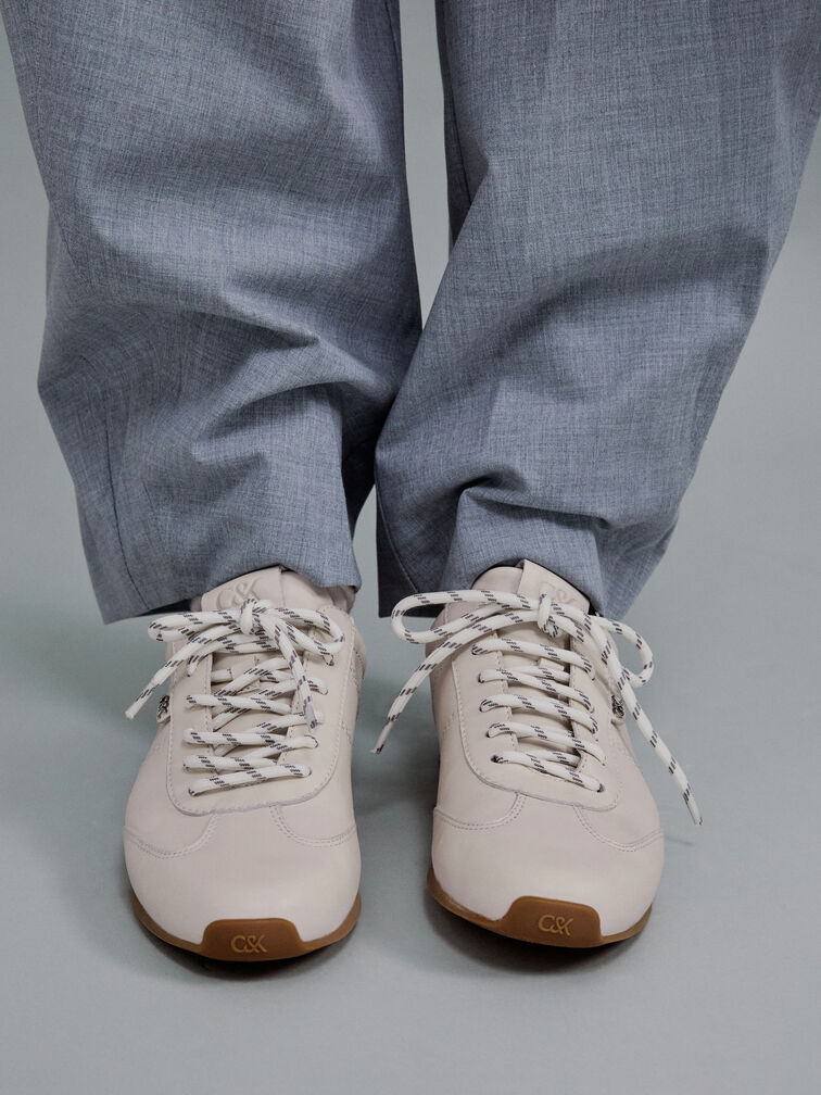 Jace Leather Sneakers, Chalk, hi-res