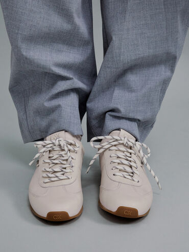 Jace Leather Sneakers, Chalk, hi-res