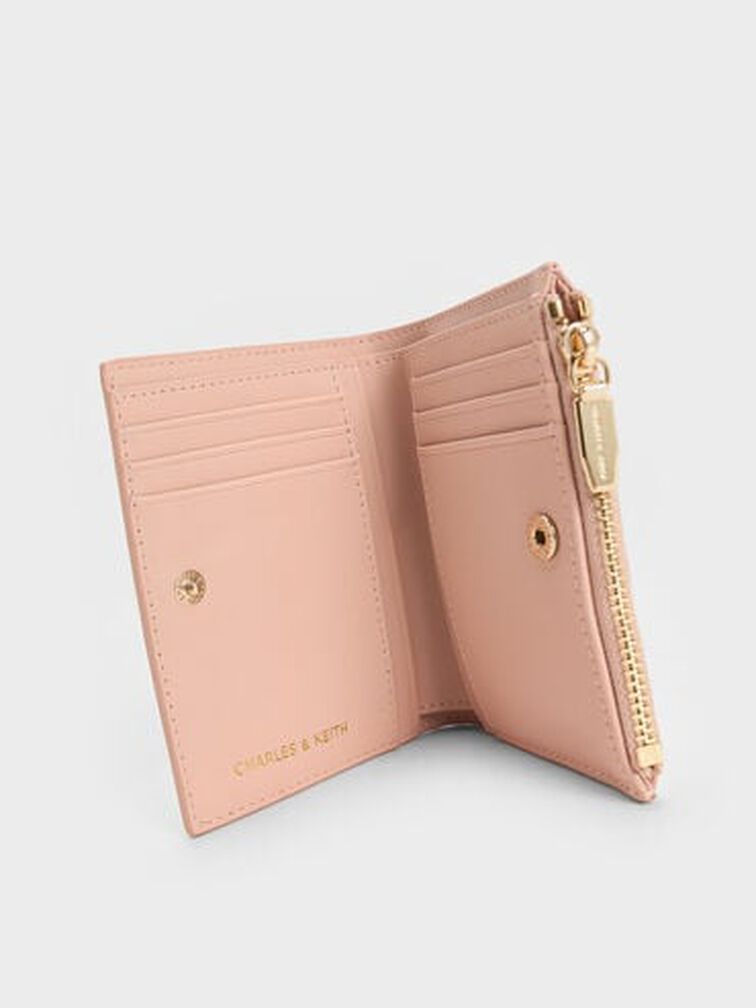 Harmonee Top Zip Small Wallet, Light Pink, hi-res