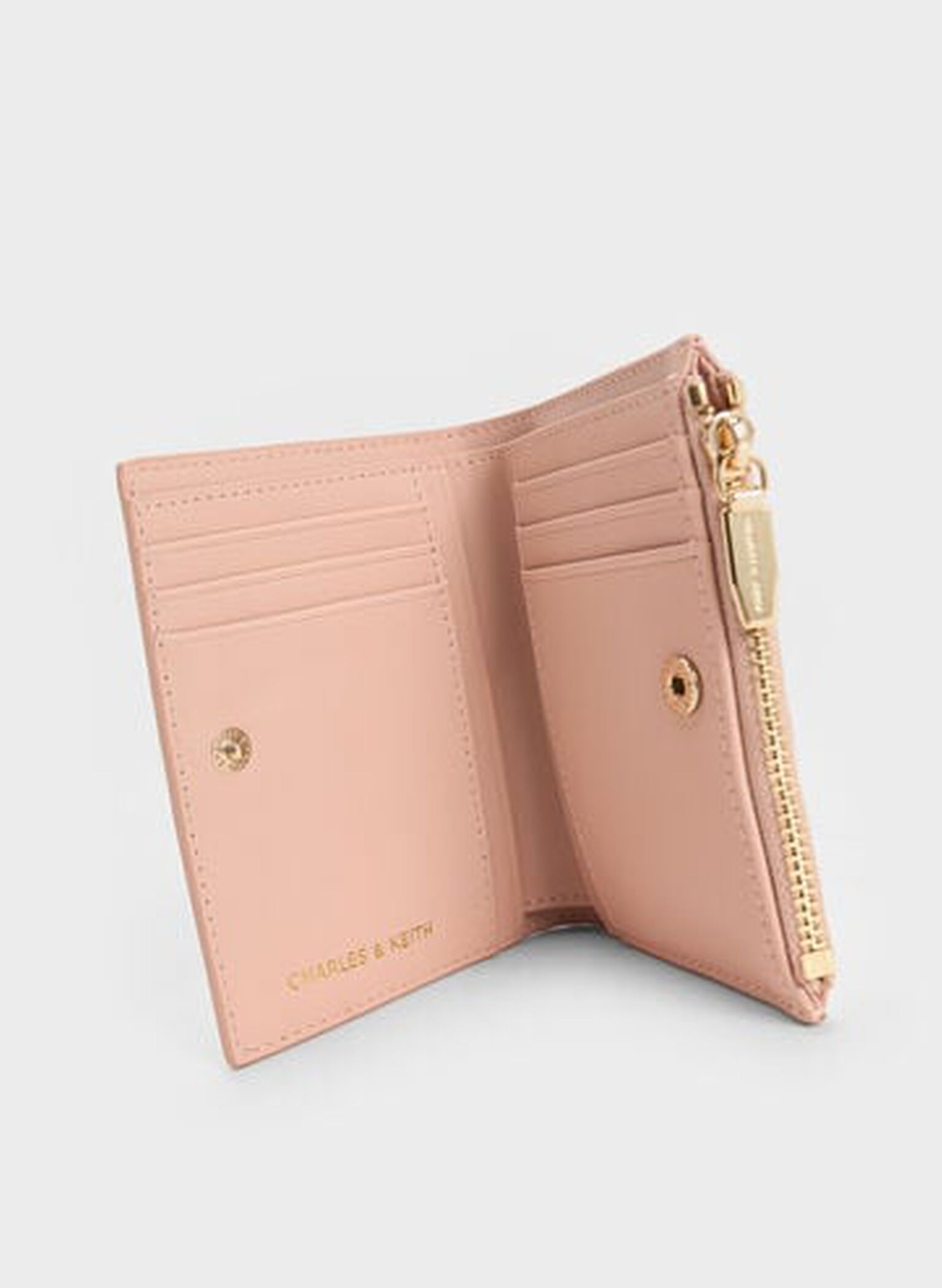 Harmonee Top Zip Small Wallet, Light Pink, hi-res