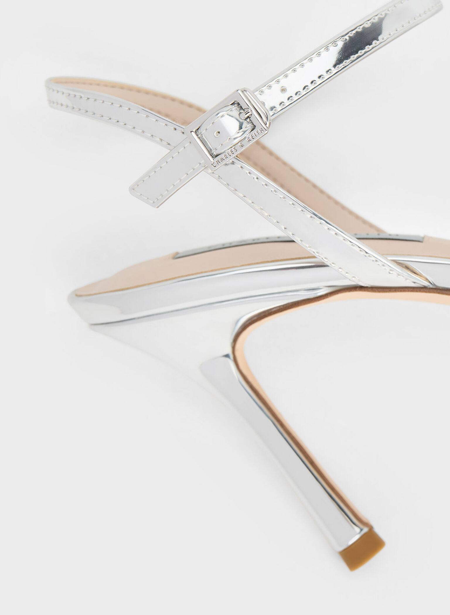 Ambrosia Metallic Gem-Embellished Ankle-Strap Pumps, Silver, hi-res