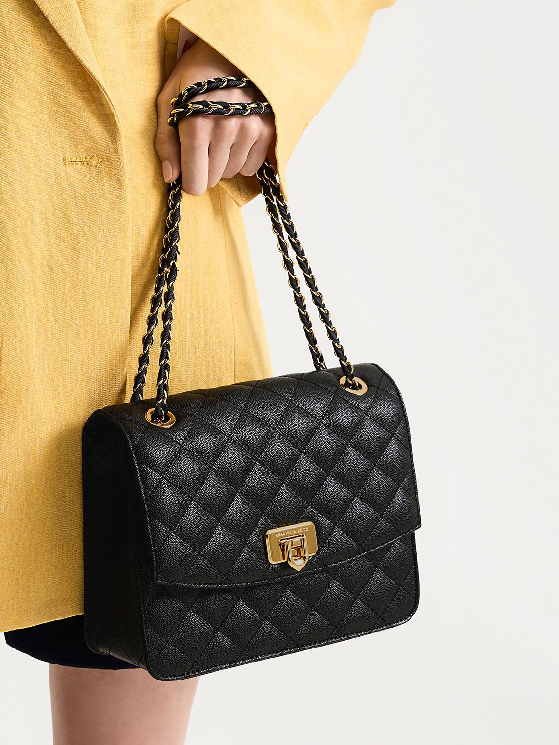 Quilted bag charles and keith 2025