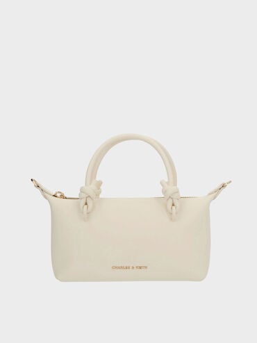Sammie Knotted-Handle Tote Bag, Cream, hi-res