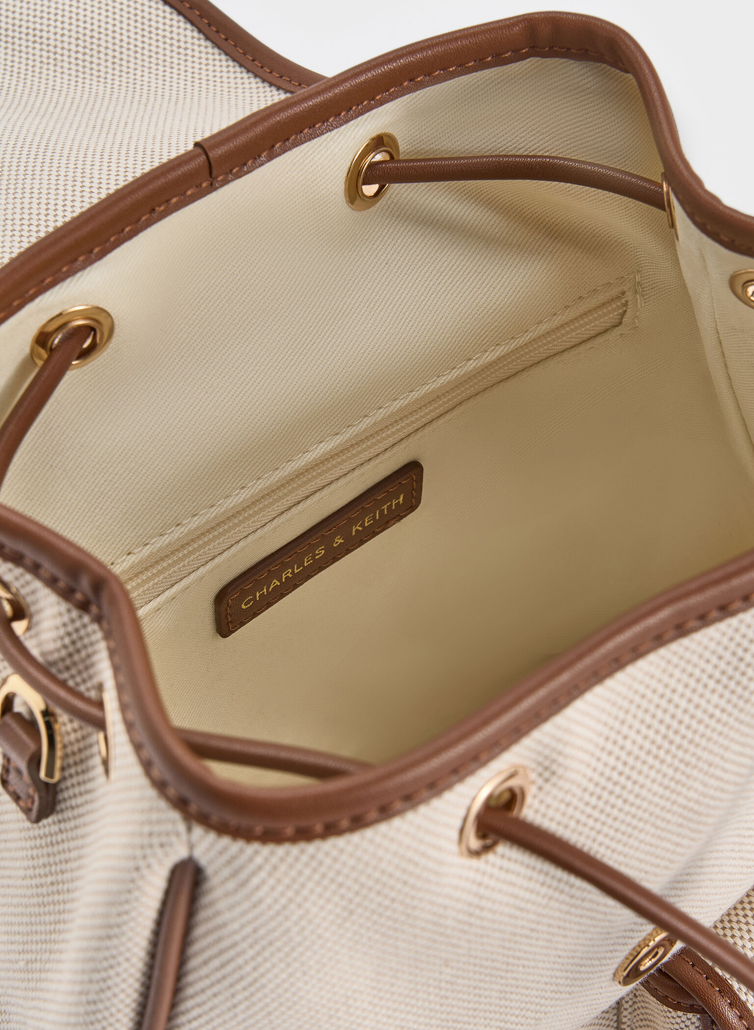 Bryna Canvas Backpack, Taupe Canvas, hi-res