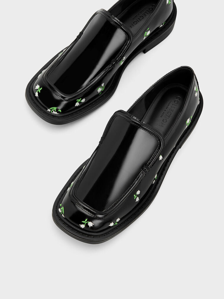 Rosalie Floral Leather Loafers, Multi, hi-res
