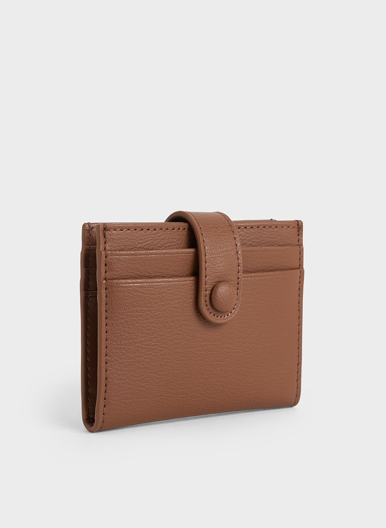 Bliss Snap Button Card Holder, Chocolate, hi-res