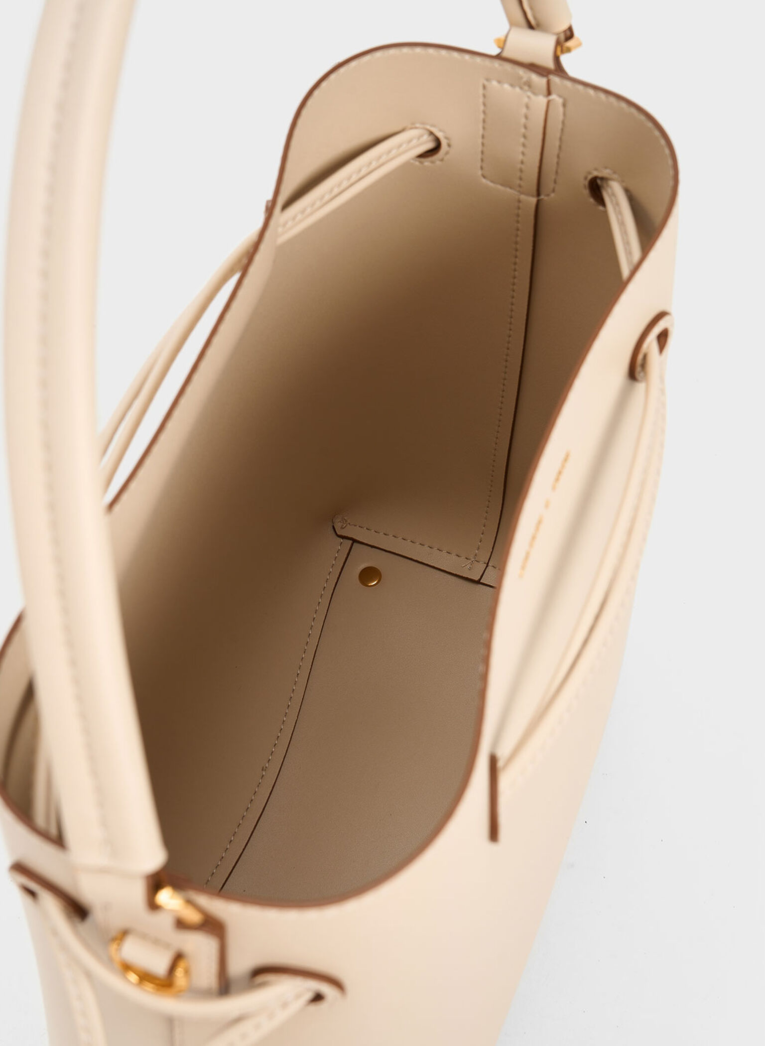 Drawstring Hobo Bag, Beige, hi-res