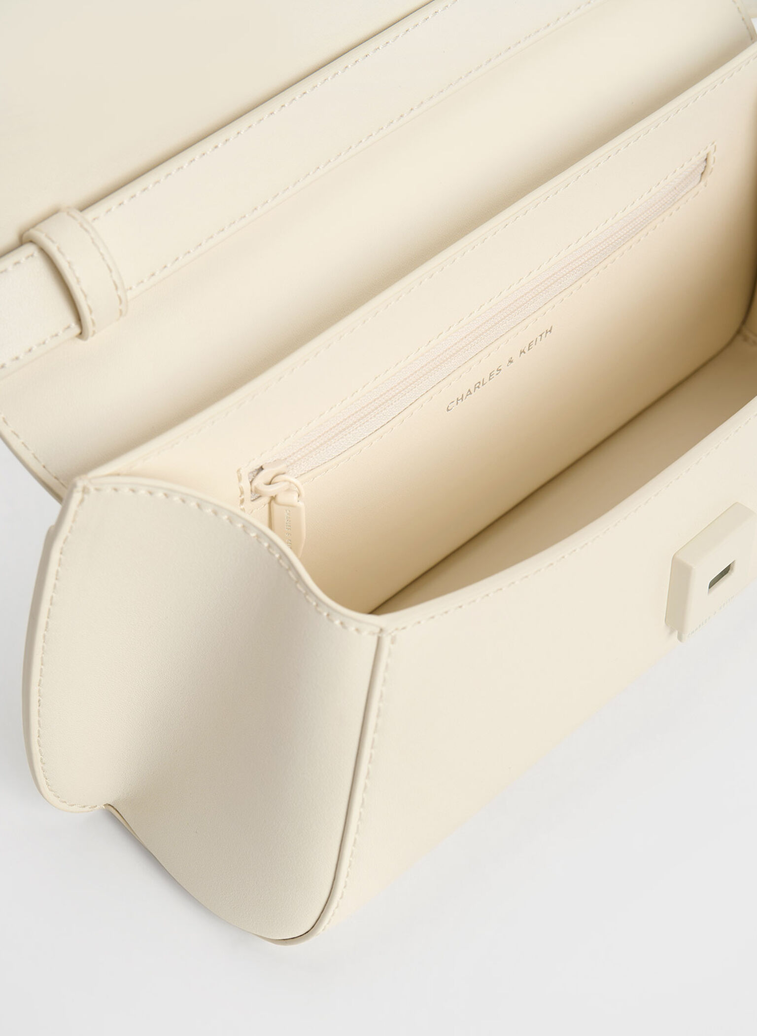 Cassiopeia Front Flap Shoulder Bag, Cream, hi-res
