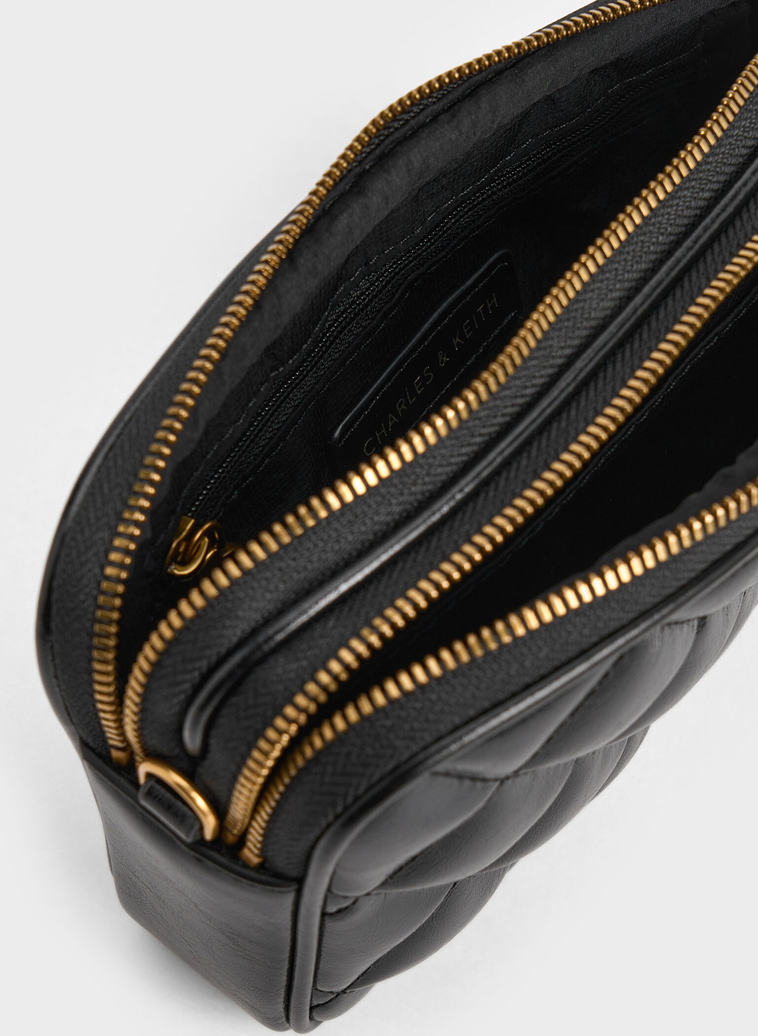 Mini Apfra Quilted Crossbody Bag, Black, hi-res