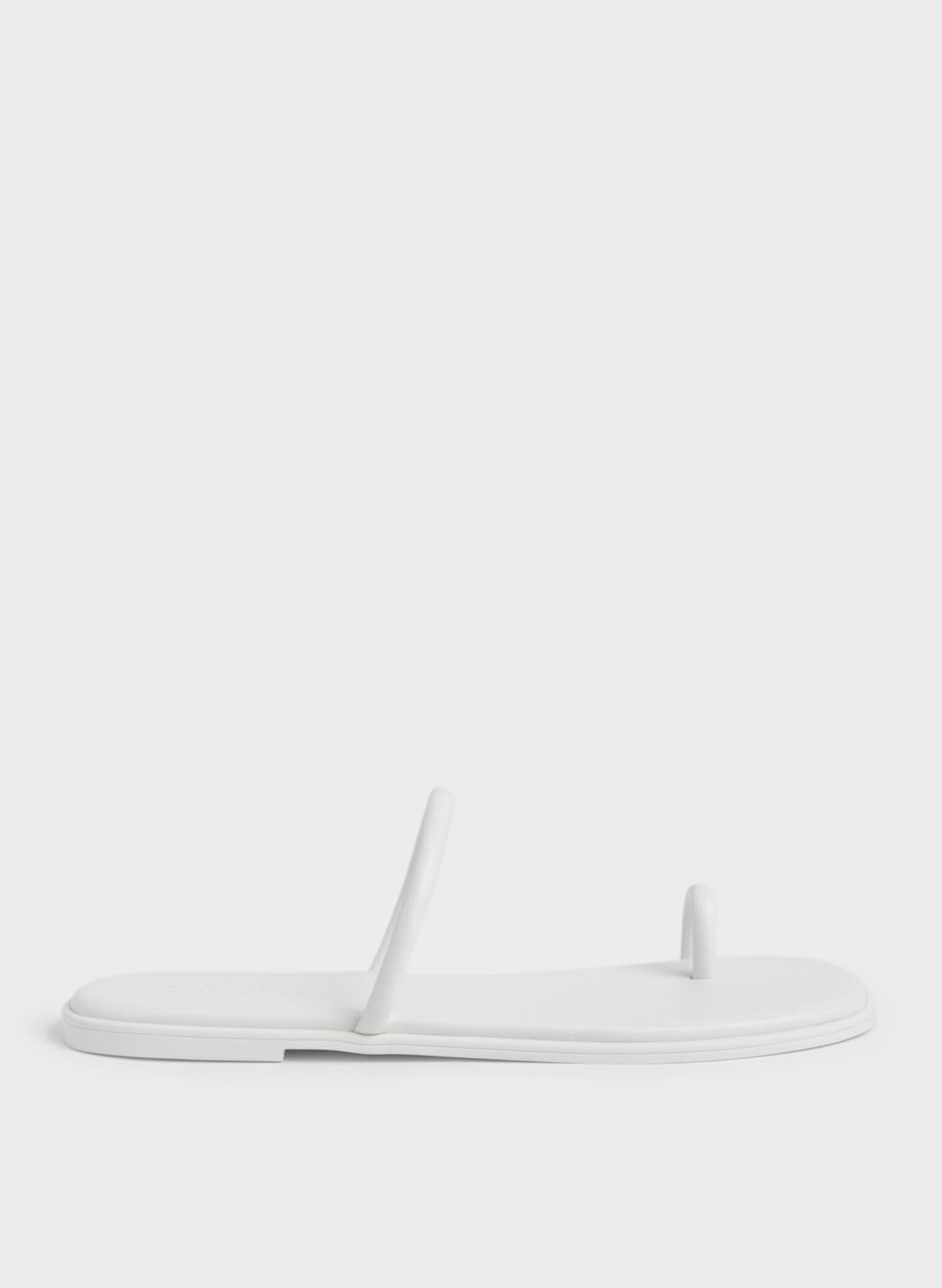 Tubular Toe-Ring Sandals, White, hi-res