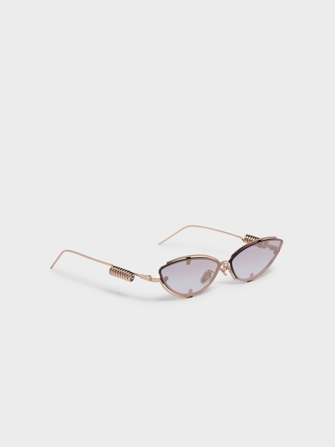 Double Frame Cat-Eye Sunglasses, Rose Gold, hi-res