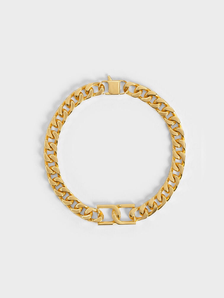 Gabine Chain-Link Choker Necklace, Gold, hi-res