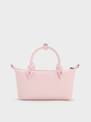 Sammie Knotted-Handle Tote Bag, Cotton Candy Pink, hi-res