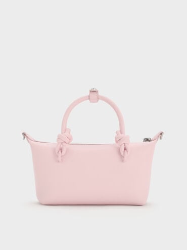 Sammie Knotted-Handle Tote Bag, Cotton Candy Pink, hi-res