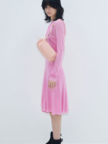 Soleil Nylon Shoulder Bag, Pink, hi-res