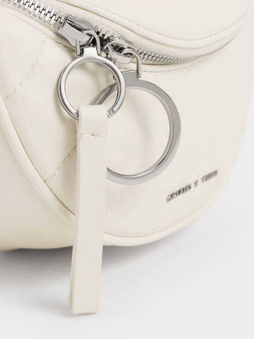 Philomena Half-Moon Crossbody Bag, Cream, hi-res