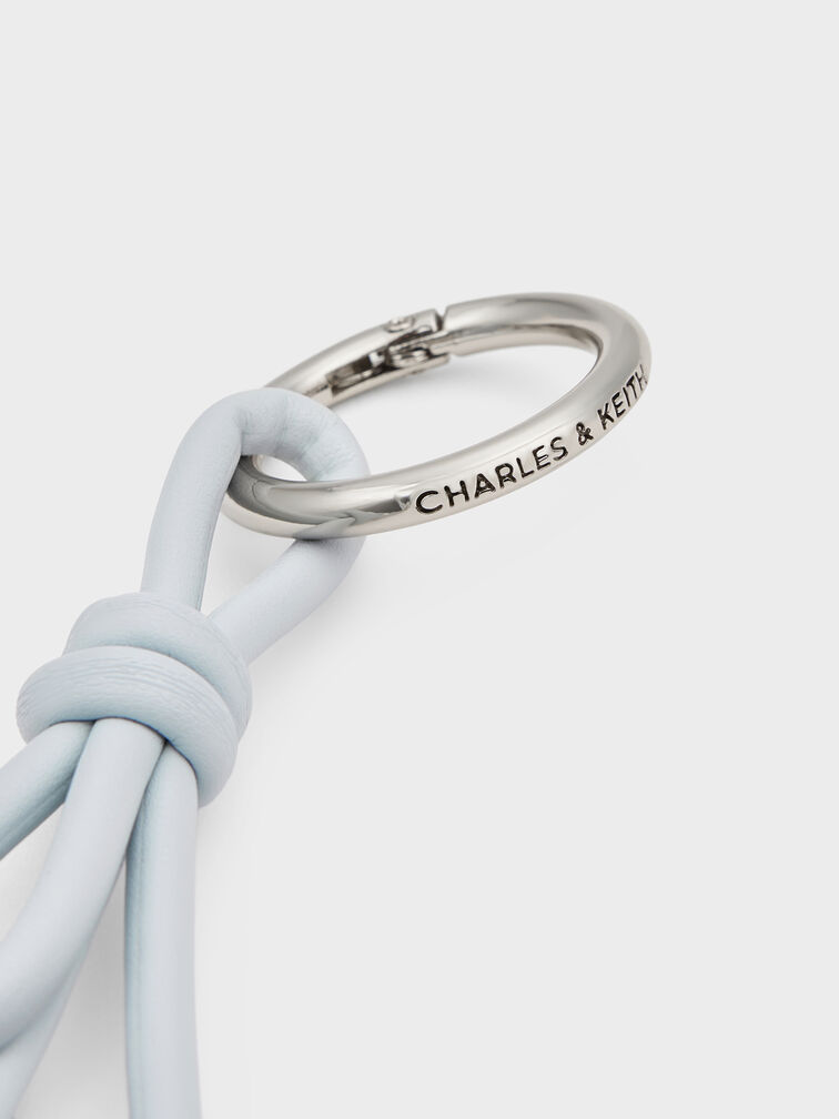 Beaded Cord Knot Charm, Sea Salt Blue, hi-res