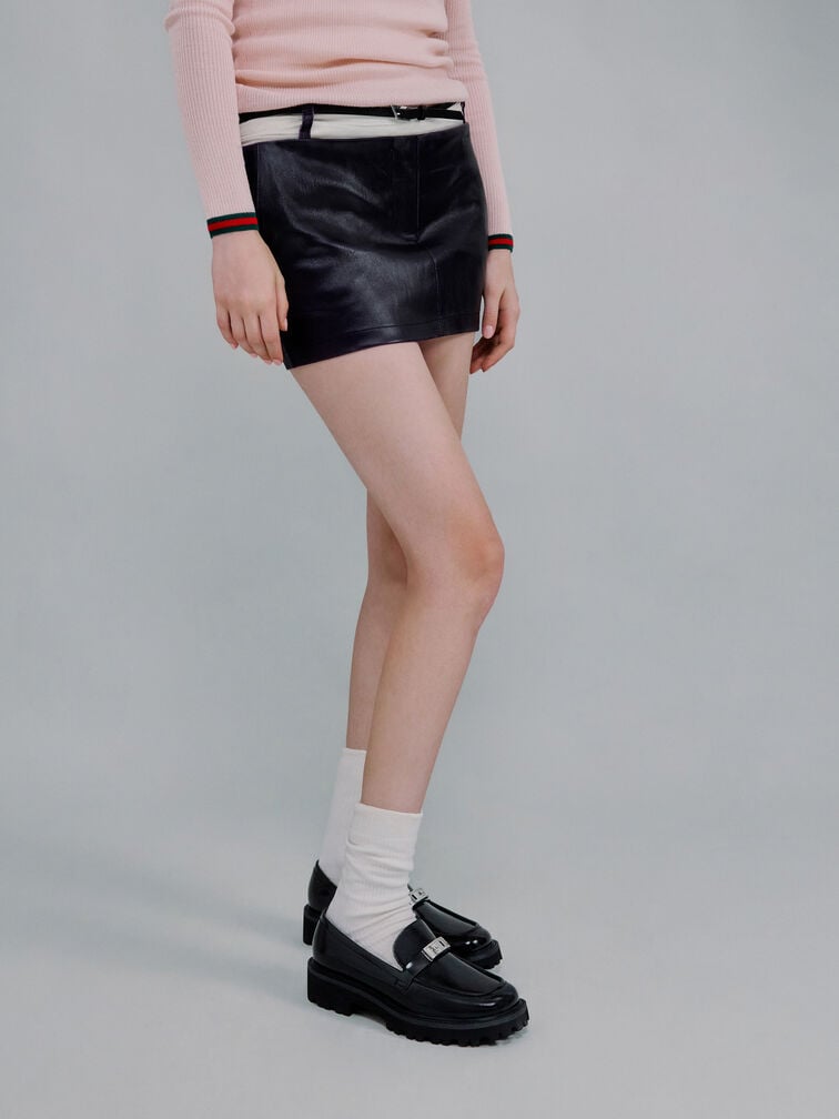 Lando Metallic-Accent Platform Loafers, Black Box, hi-res
