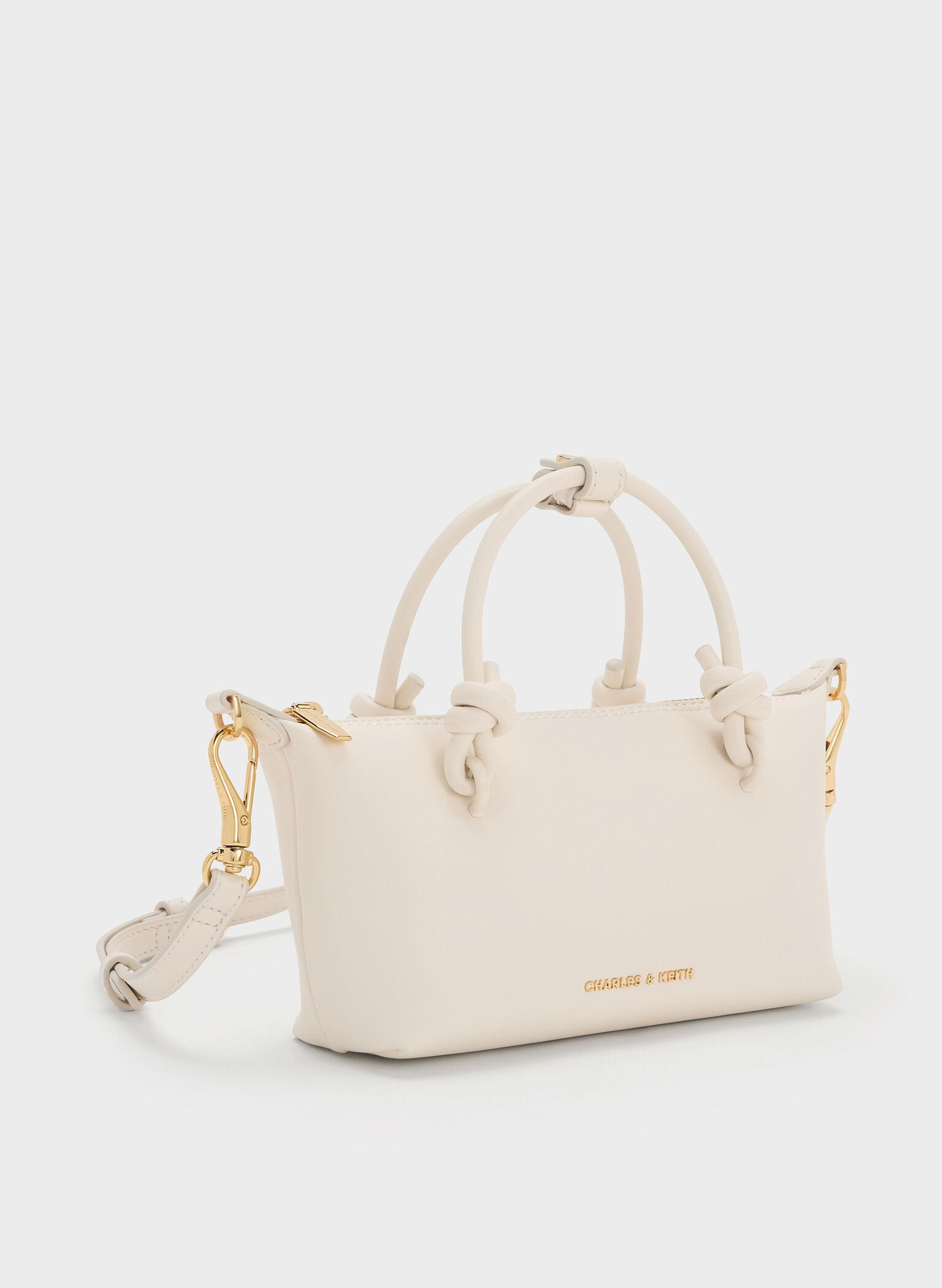 Sammie Knotted-Handle Tote Bag, Cream, hi-res