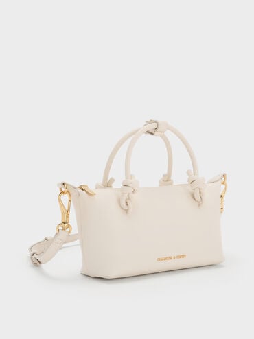 Sammie Knotted-Handle Tote Bag, Cream, hi-res