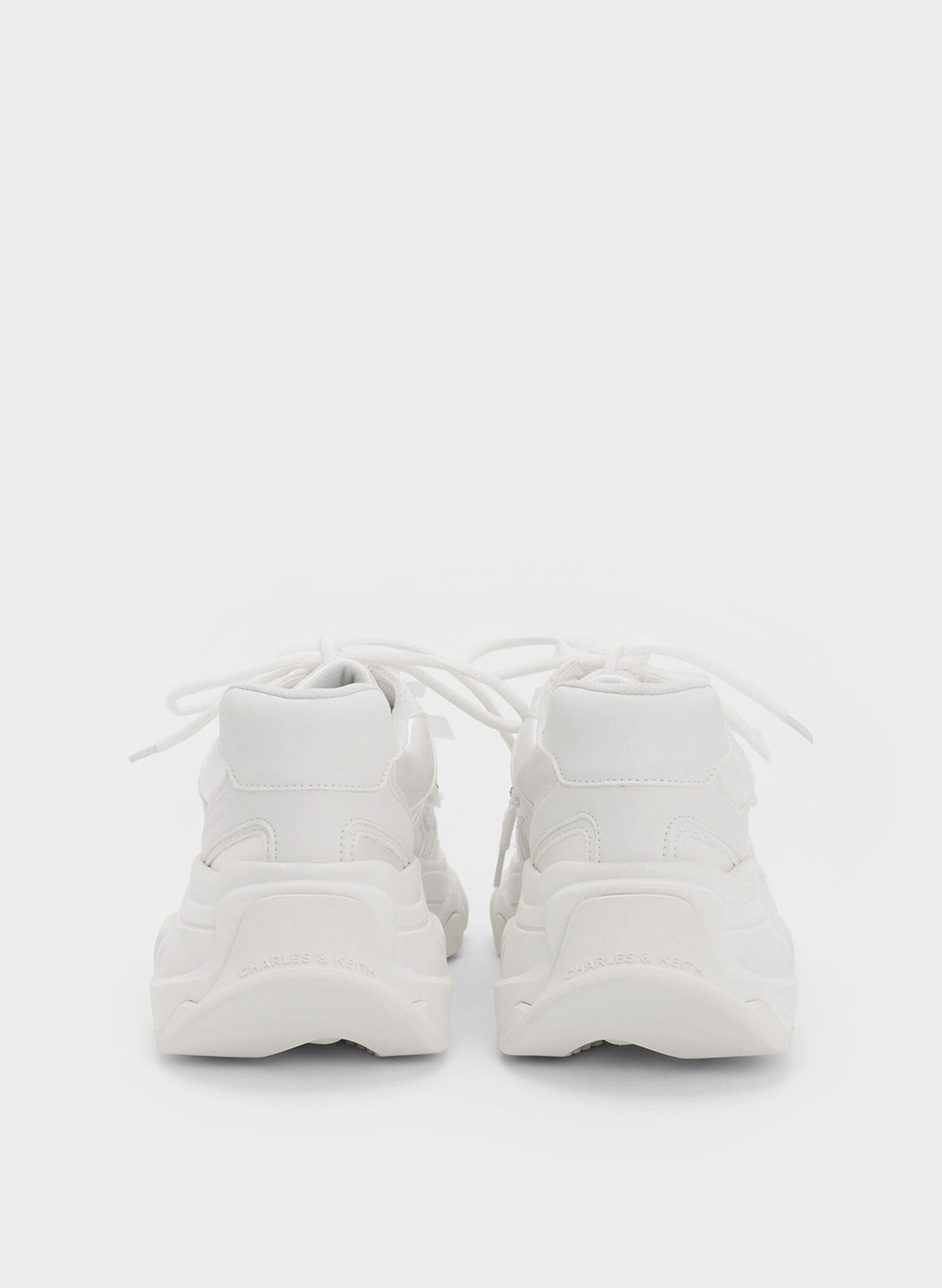 Gaskell Flower-Embellished Chunky Sneakers, White, hi-res