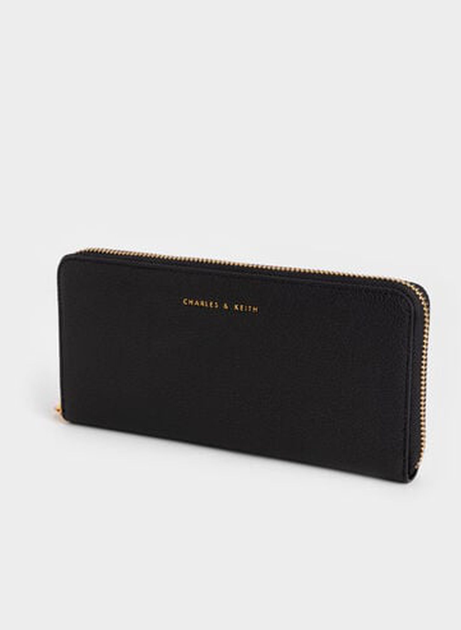 Dulcie Zip-Around Long Wallet, Black, hi-res