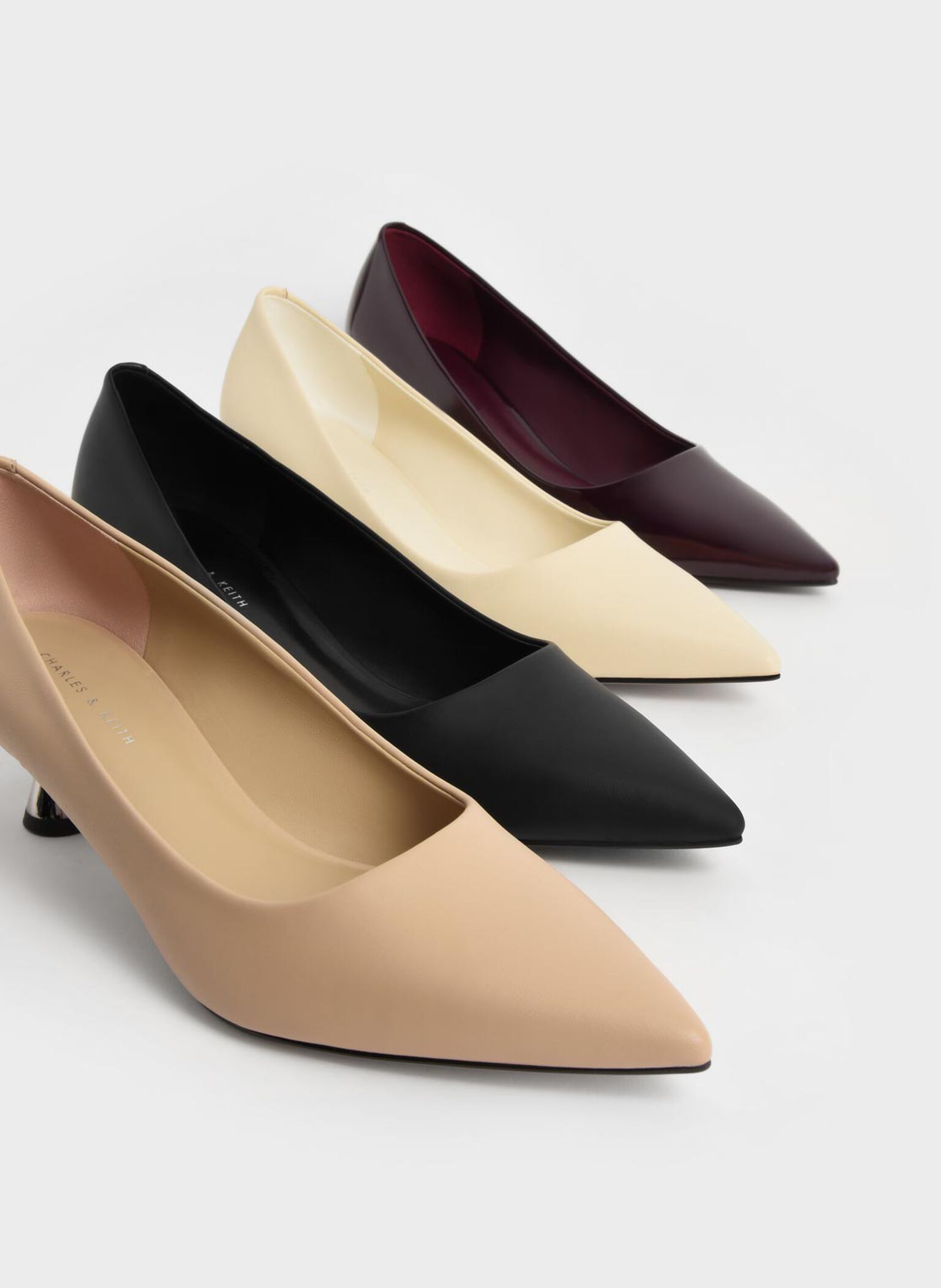 Spool Heel Pumps, Beige, hi-res