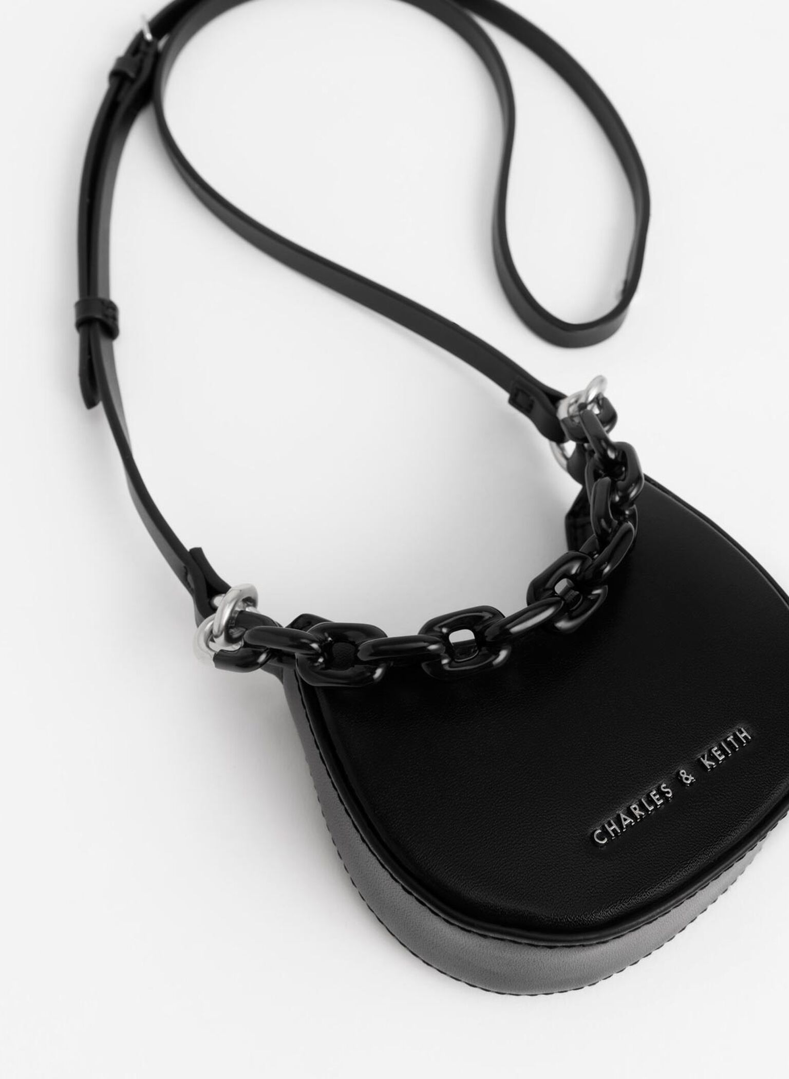 Koi Chain Handle Mini Bag, Black, hi-res