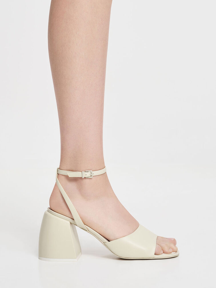 Chunky Block Heel Sandals, Chalk, hi-res