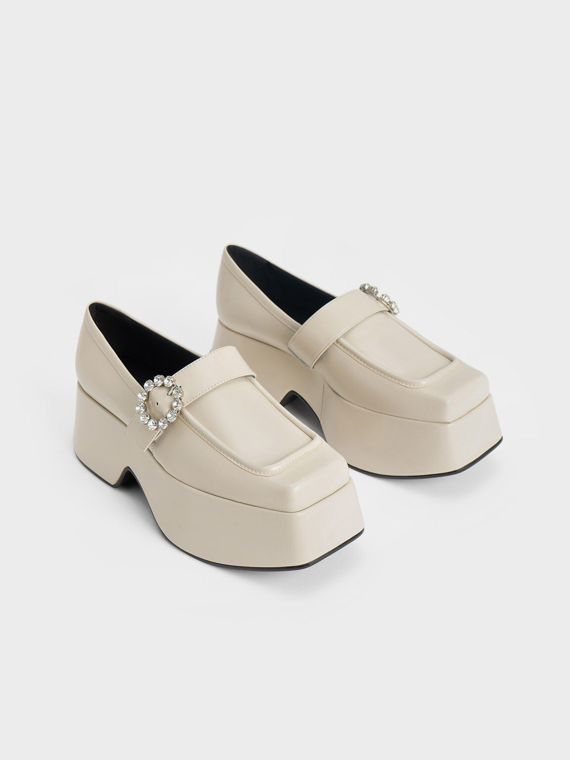 Leather platform loafer with 2024 horsebit