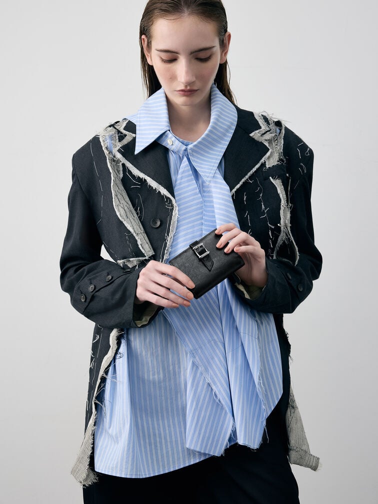Bryna Belted Wallet, Noir, hi-res