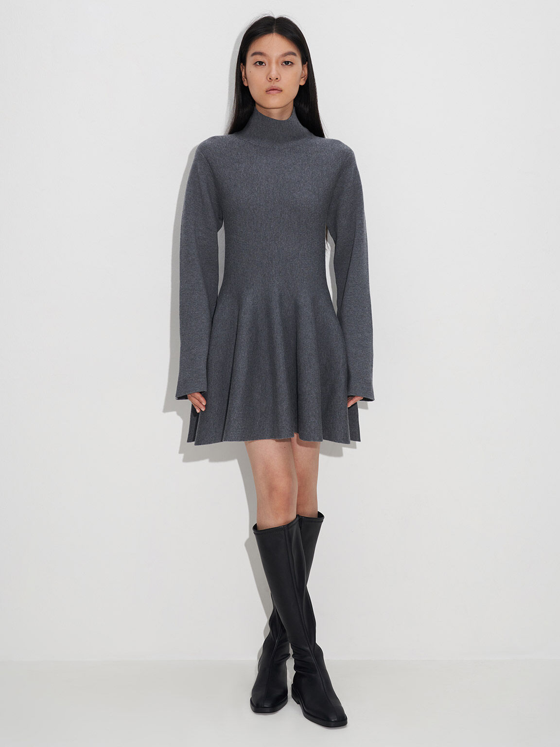 Flat knee deals boots