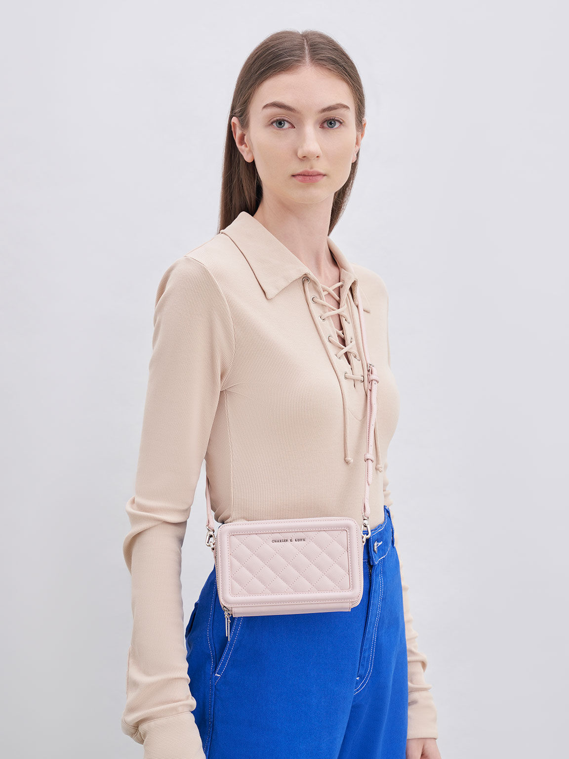 Charles and 2024 keith pink wallet