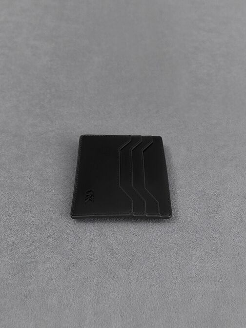 Carli Leather Multi-Slot Card Holder, Black, hi-res