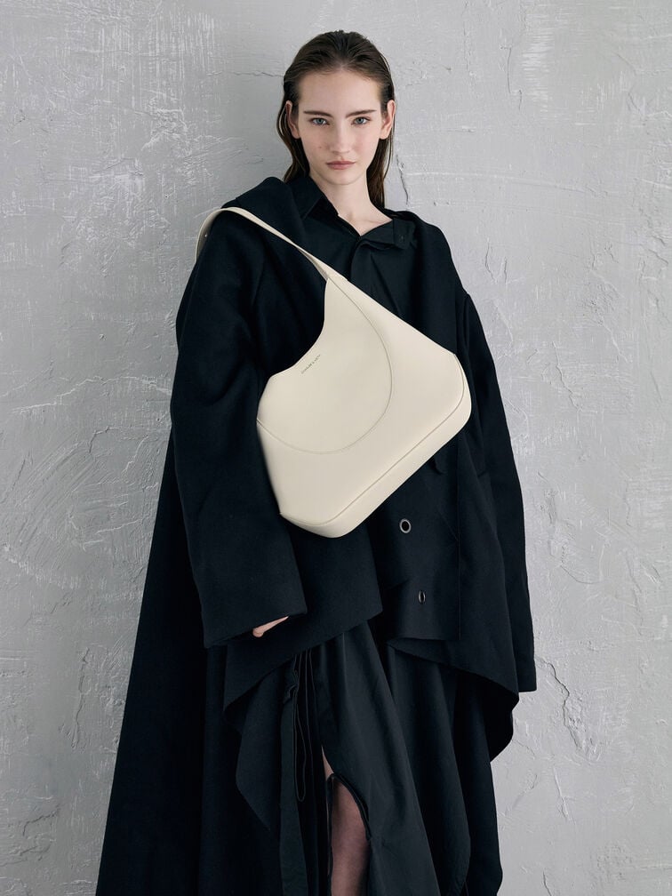 Sigrid Hobo Bag, Cream, hi-res
