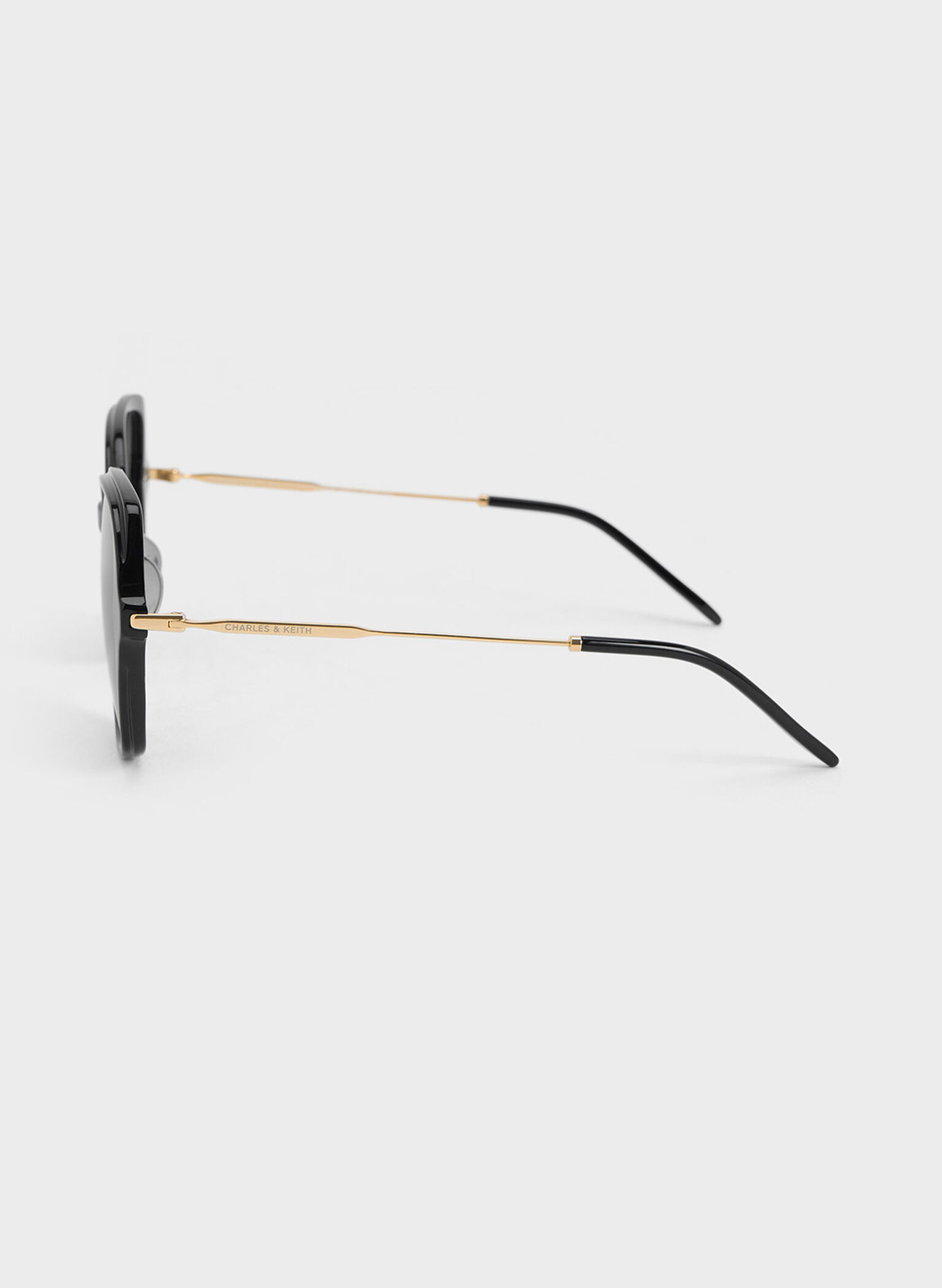 Oversized Recycled Acetate Butterfly Sunglasses, Black, hi-res