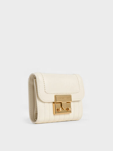Donna Crinkle-Effect Wallet, Cream, hi-res