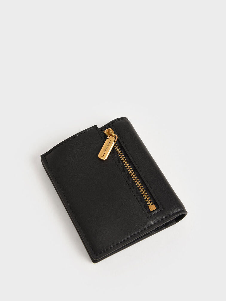 Daisy Bi-Fold Small Wallet, Black, hi-res