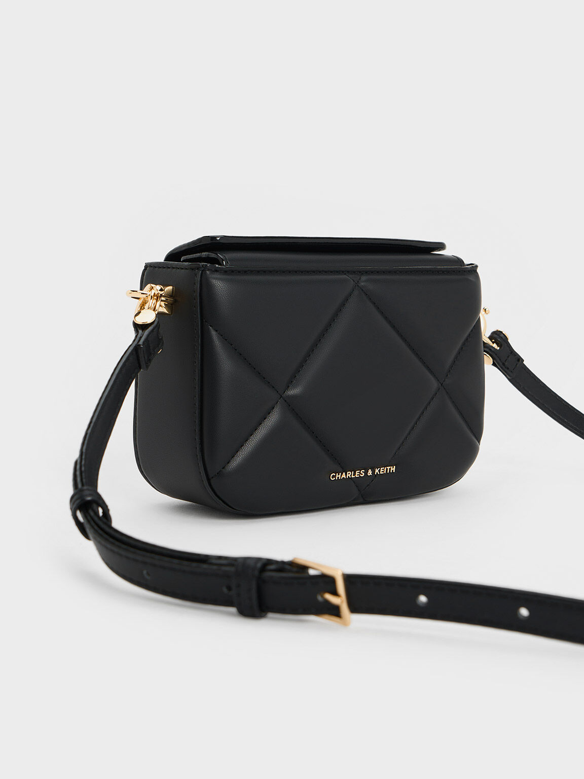 Mini Danika Chunky Chain Padded Bag Black