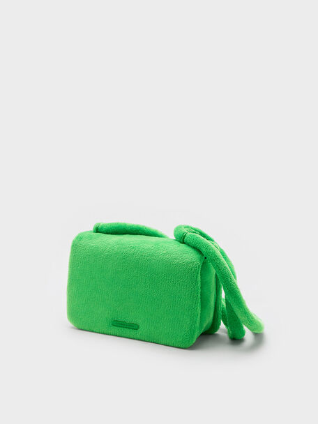 Loey Textured Crossbody Bag, Green, hi-res
